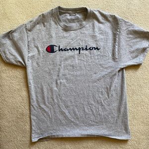 Grey Men’s authentic Champion logo t-shirt